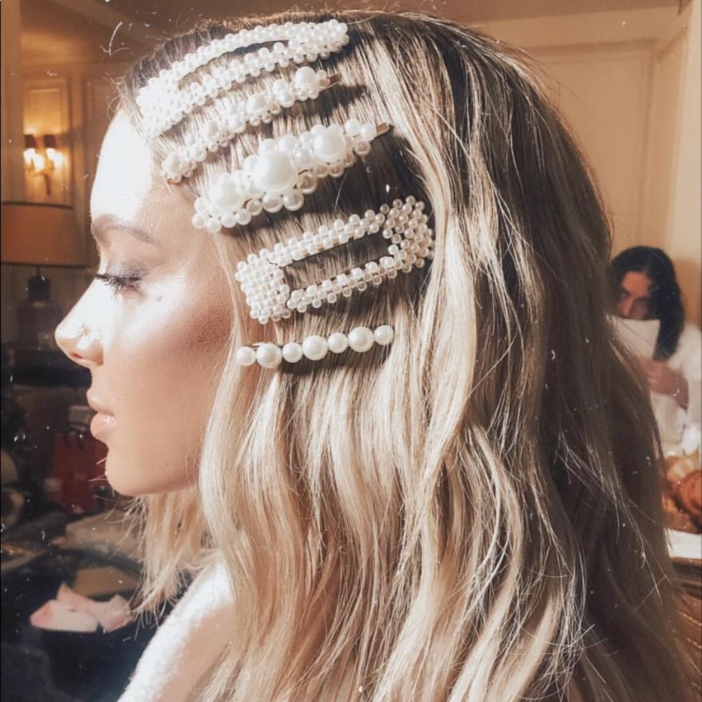 ✨Trendy Fashionable Pearl Hair Clips Elegant Cute